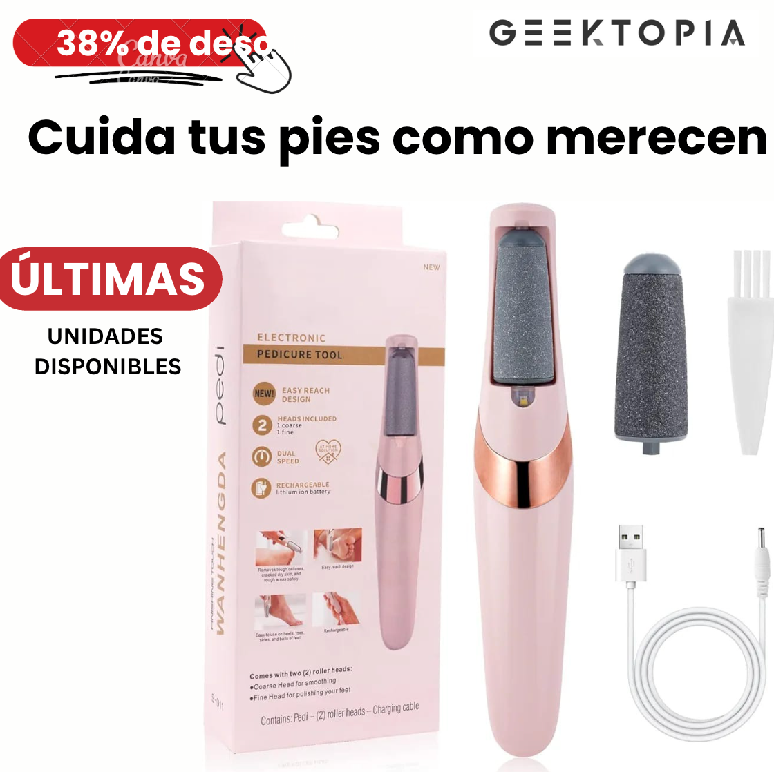 Lima Removedor Quita Callos Electrico