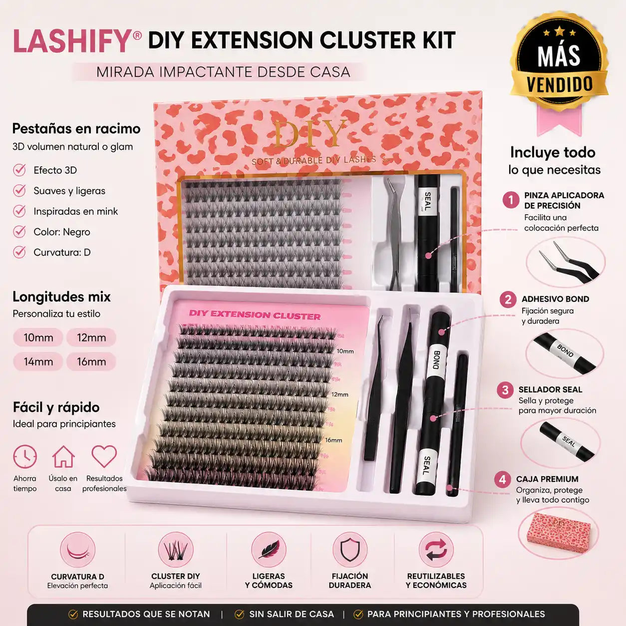 Lashify® Pestañas Racimo DIY | Mirada Impactante Desde Casa