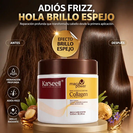 Karseell™ Mascarilla de Colágeno Capilar – Reparación profunda con efecto brillo espejo
