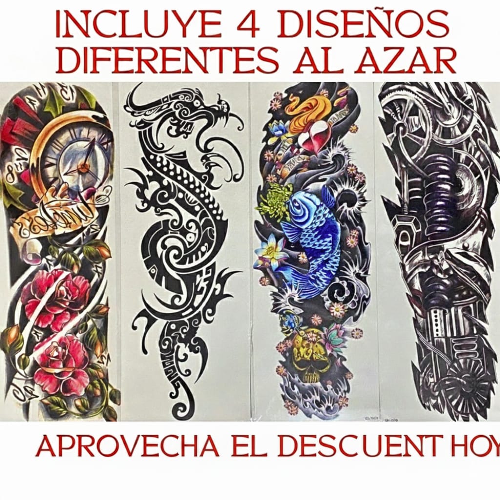 TATUAJES TEMPORALES 4 UNIDADES